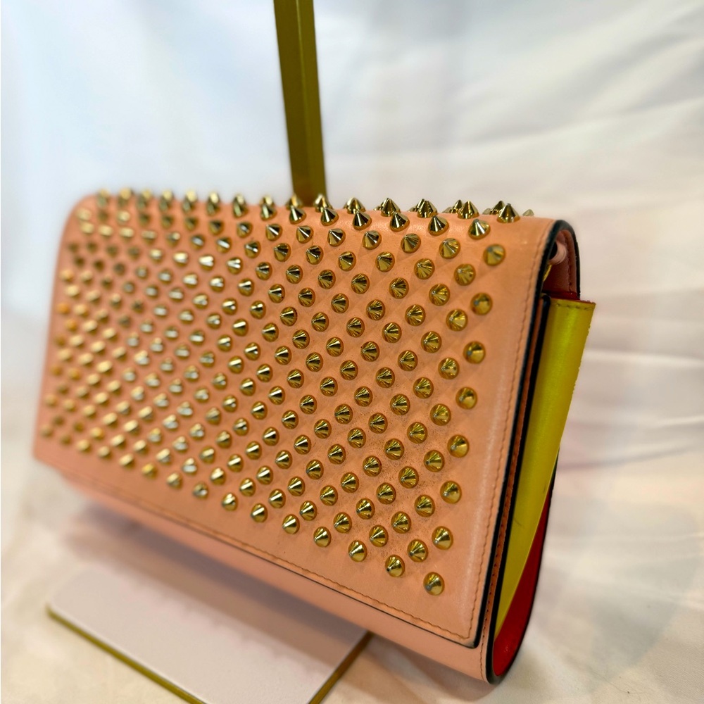 AUTHENTIC Christian Louboutin Paloma Crossbody/Clutch- GORGEOUS Strawberry Lemon